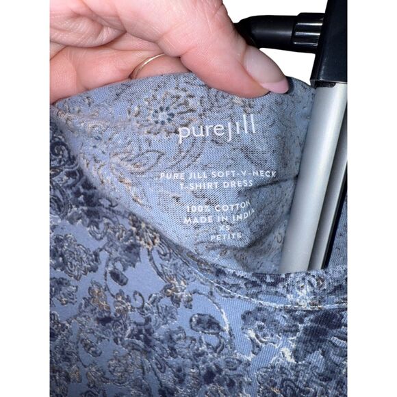 J Jill V-Neck T-Shirt Dress with Pockets - Picture 3 of 4